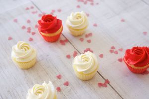 Lekkernij bruiloft Mini cupcakes met botercrème